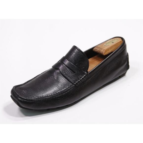 Bally Mens Waldok Black Leather Driving Loafers Moccasins Shoes US 9.5 main image 7